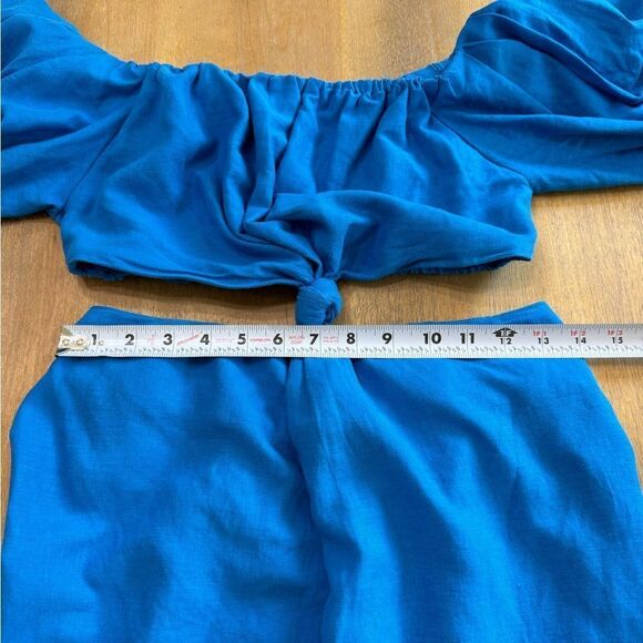 FARM Rio Azure Off-Shoulder Midi Dress - Picture 6 of 11